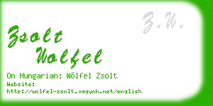 zsolt wolfel business card